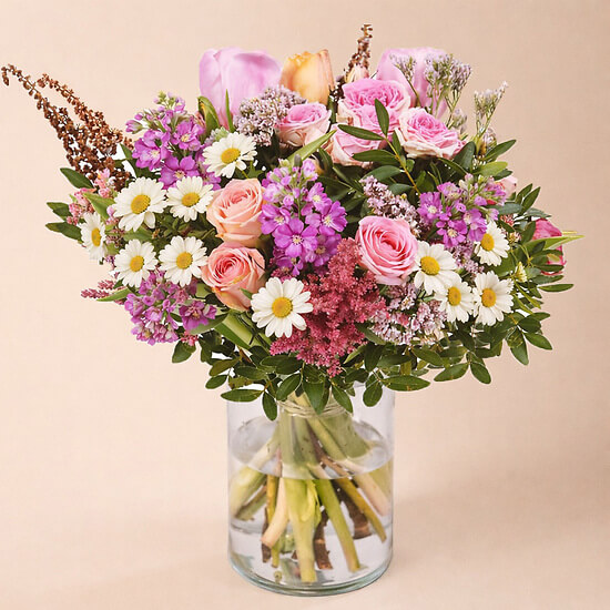 Surprise – bouquet coloré saisonnier, livraison fleurs Fribourg